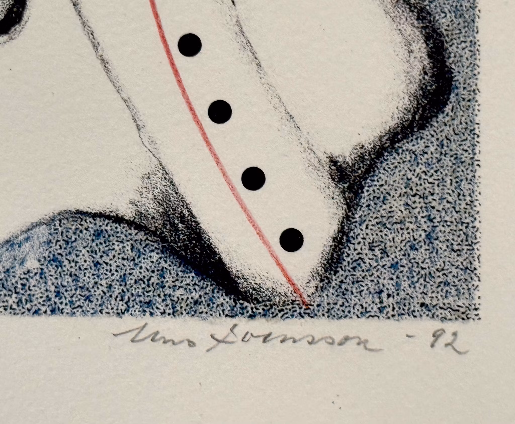 Uno Svensson ( Sverige 1929-2012). Litografi 9/125, signerad och daterad -92