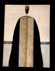 Uno Svensson (Svezia 1929-2012). Acrilico e legno su carta, incollato su pannello, firmato