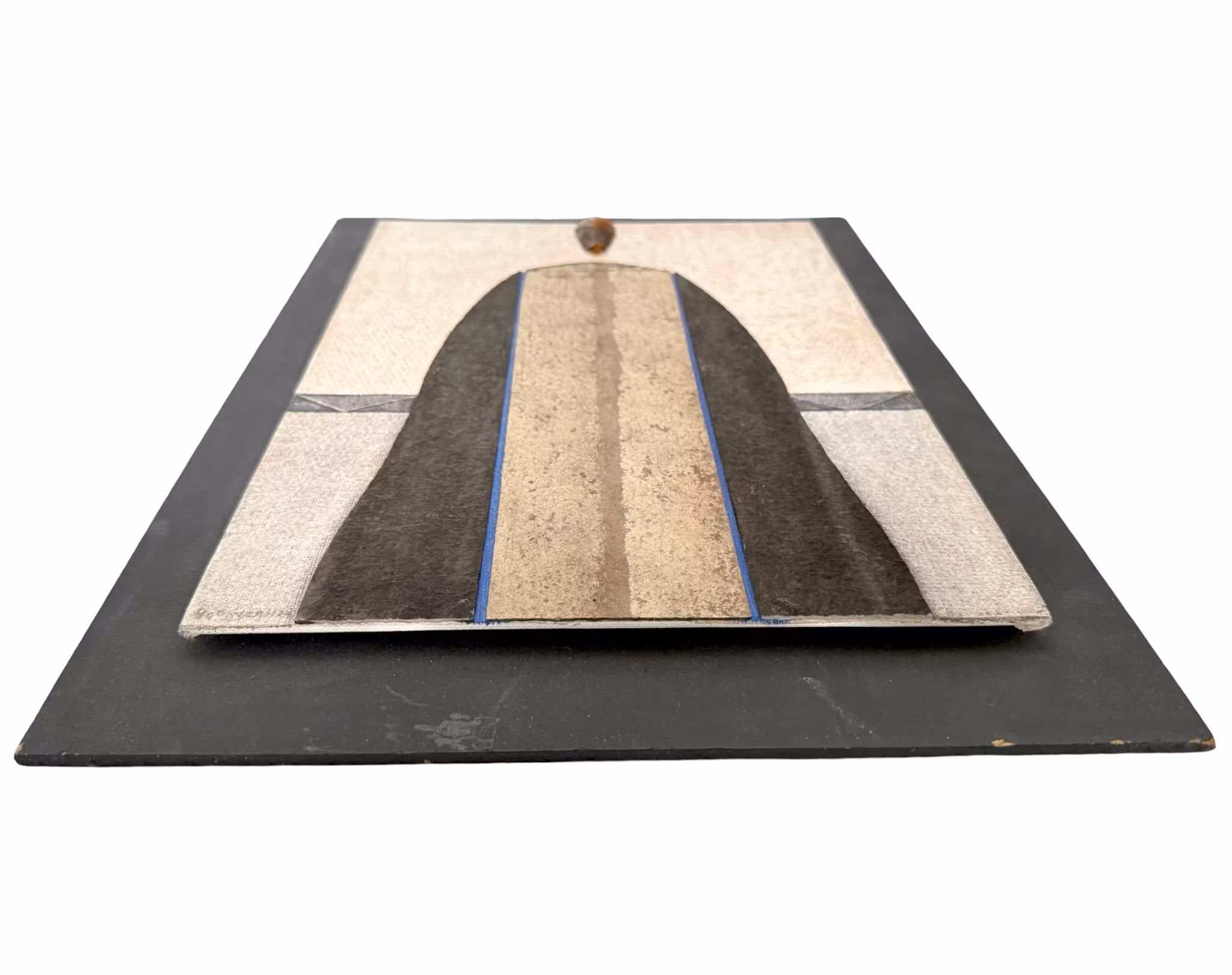 Uno Svensson (Svezia 1929-2012). Acrilico e legno su carta, incollato su pannello, firmato