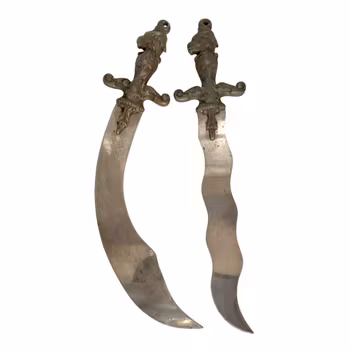 Vintage Souvenir två orientalisk svärd