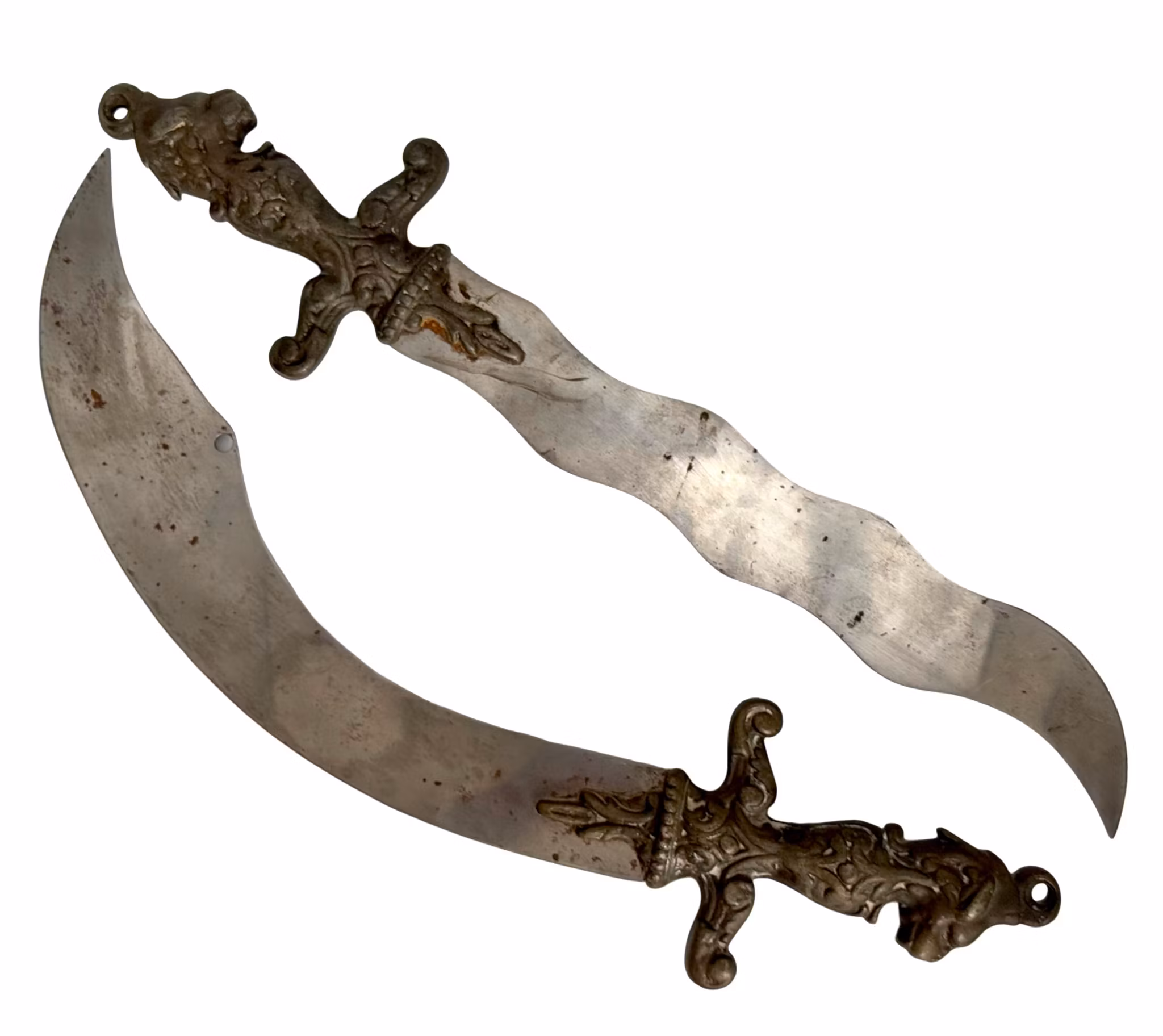 Vintage Souvenir Two Oriental Swords