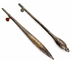 Uncinetti antichi in argento/uncinetti a tamburo, XIX secolo