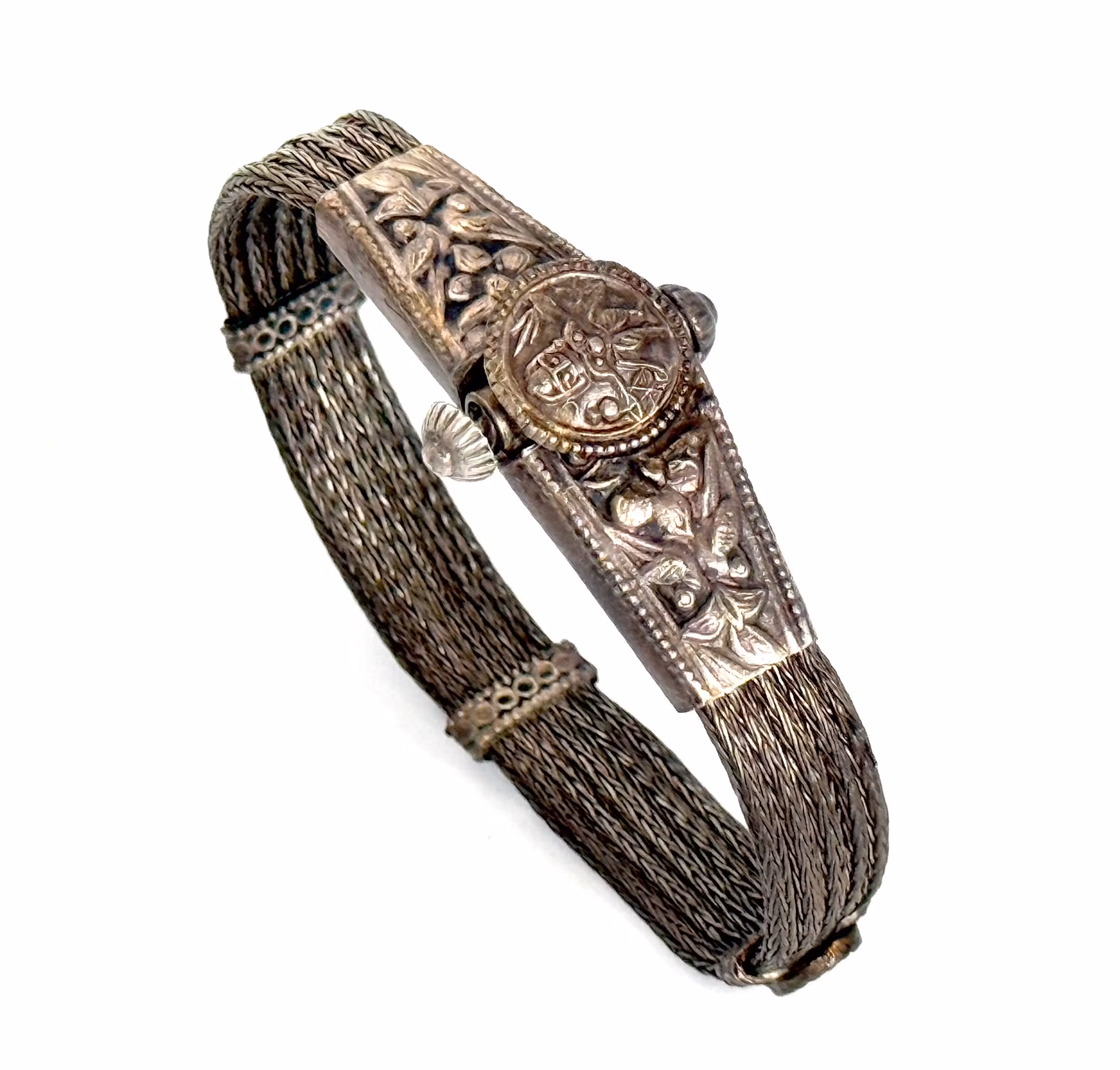 Antyczna oryginalna srebrna bransoletka na ramię