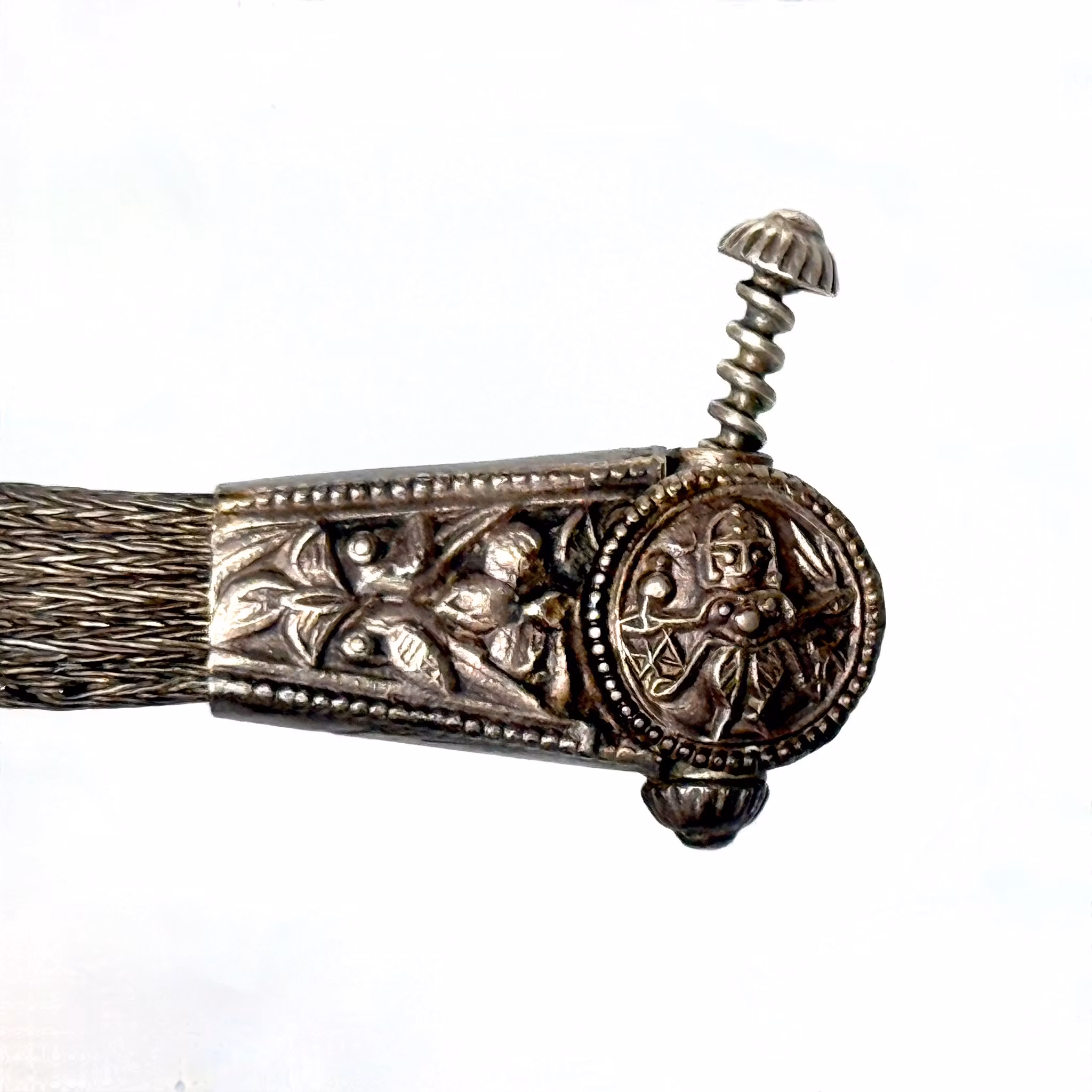 Antyczna oryginalna srebrna bransoletka na ramię