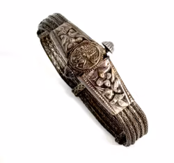 Antik äkta silver armband armlänk