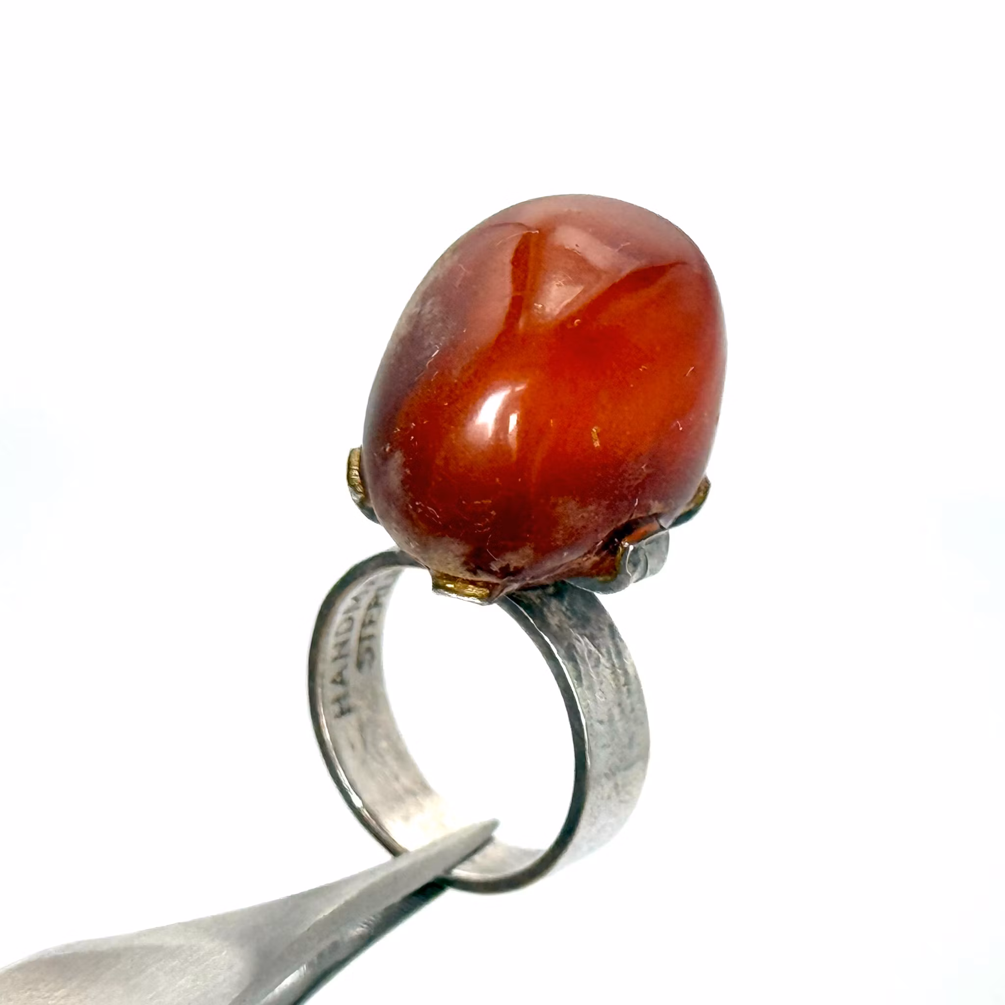 Leif Brost, Sterling silver & bärnsten Ring