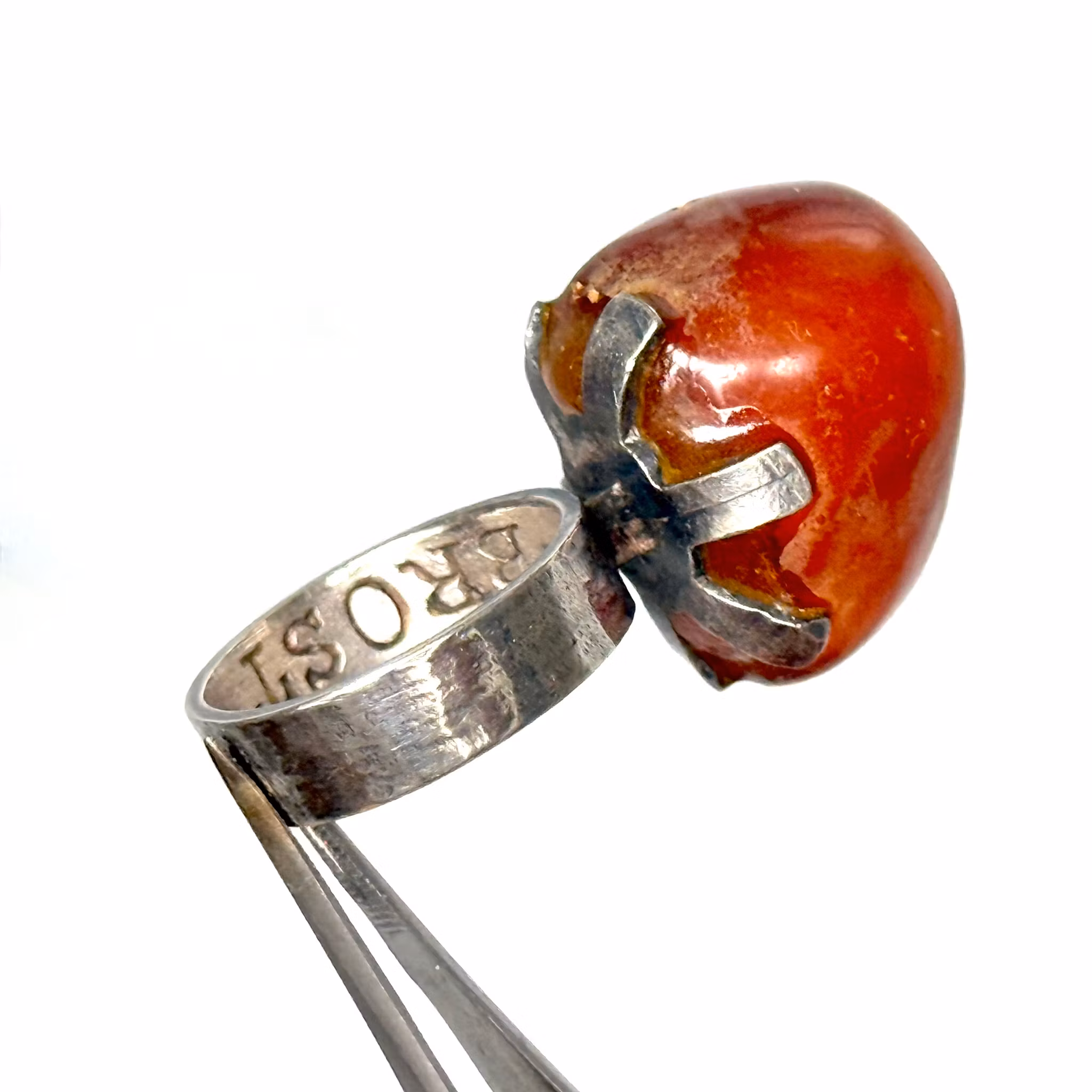 Leif Brost, Sterling silver & bärnsten Ring