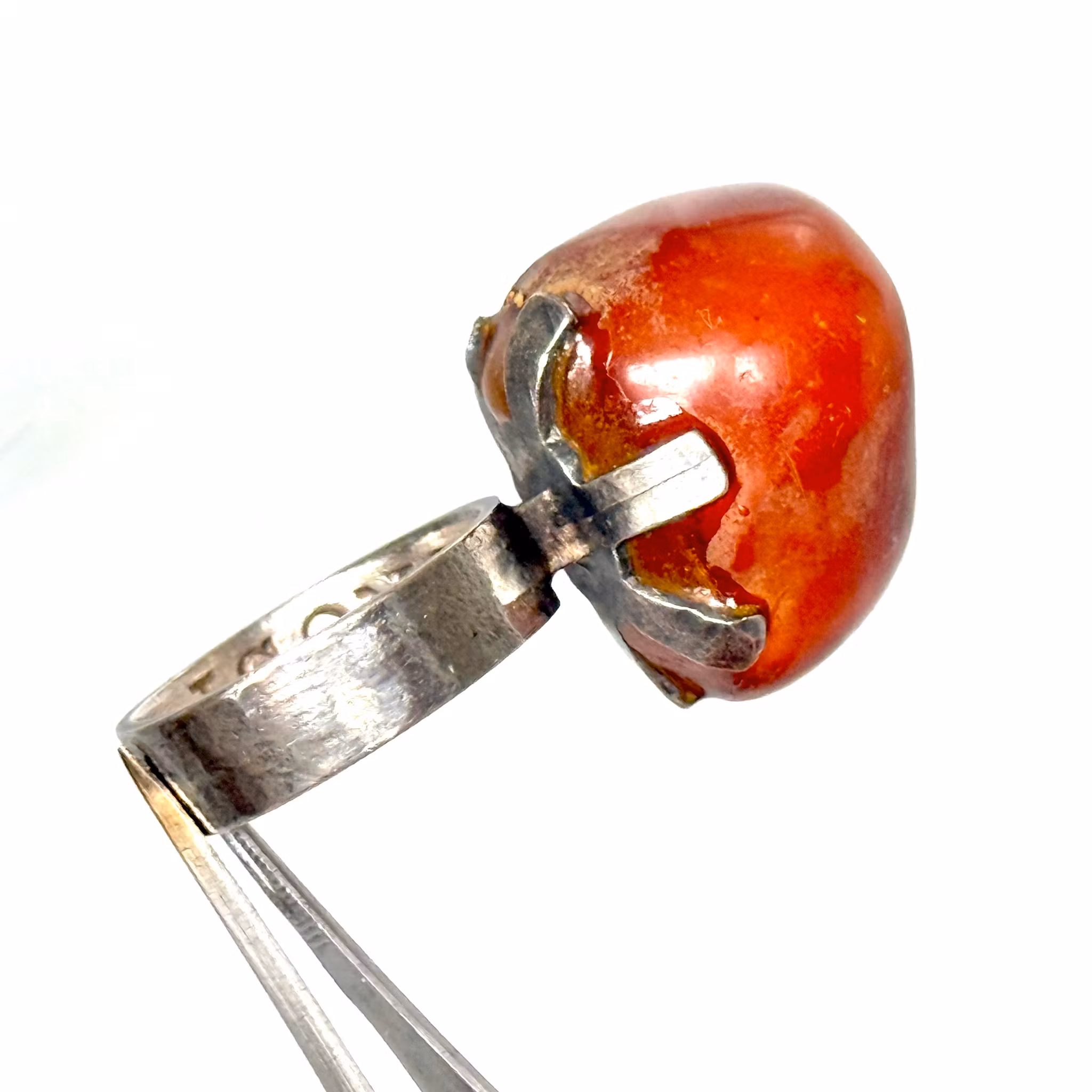 Leif Brost, Sterling silver & bärnsten Ring