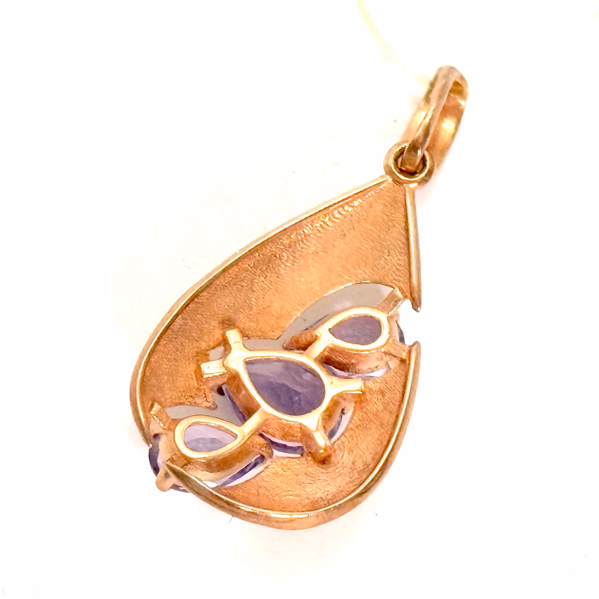 Hänge sterling silver 925 med tre Ametister