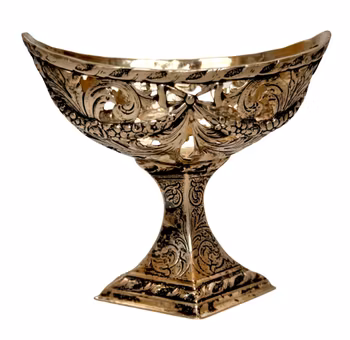 Antik Silverskål på fot, stämplad