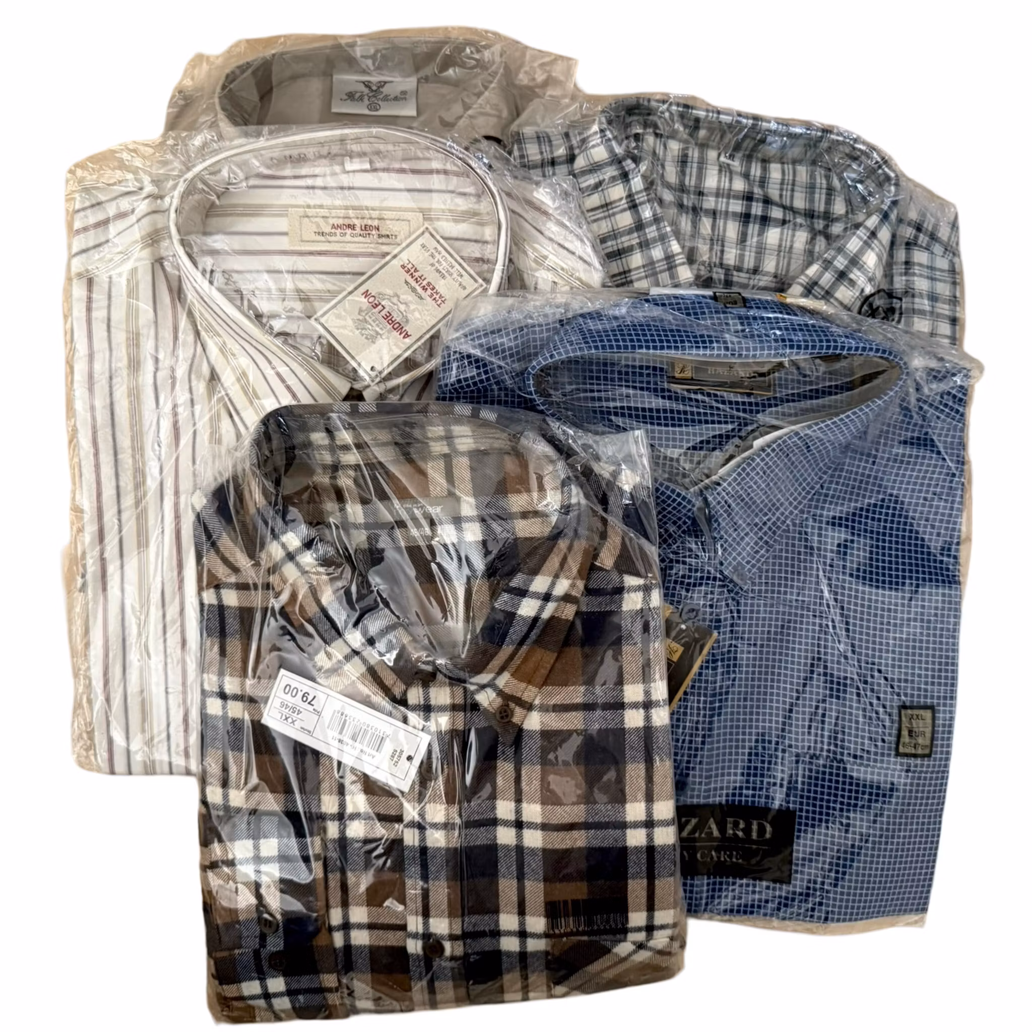 14 stk, DBC & Active, André Leon, etc. skjorter xxl