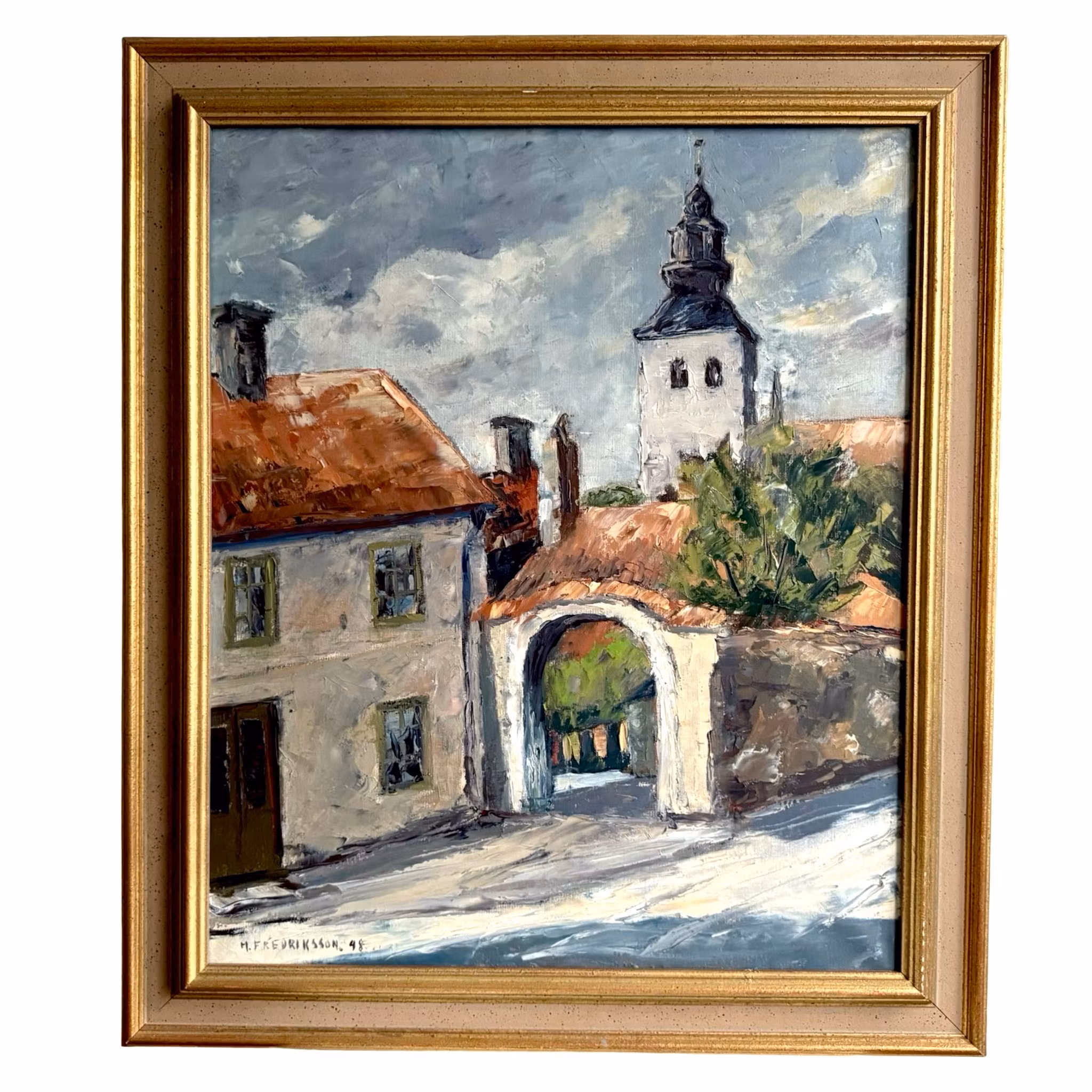 M. Fredriksson, Peinture à l'huile sur toile, Signée