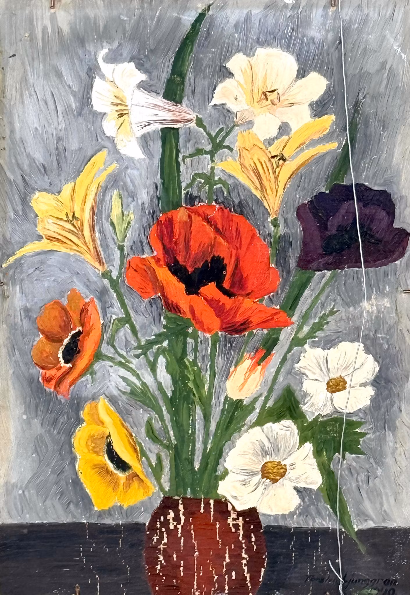 Hå Åkesson & Torsten Ljunggren, Peinture à l'huile sur panneau, Signée