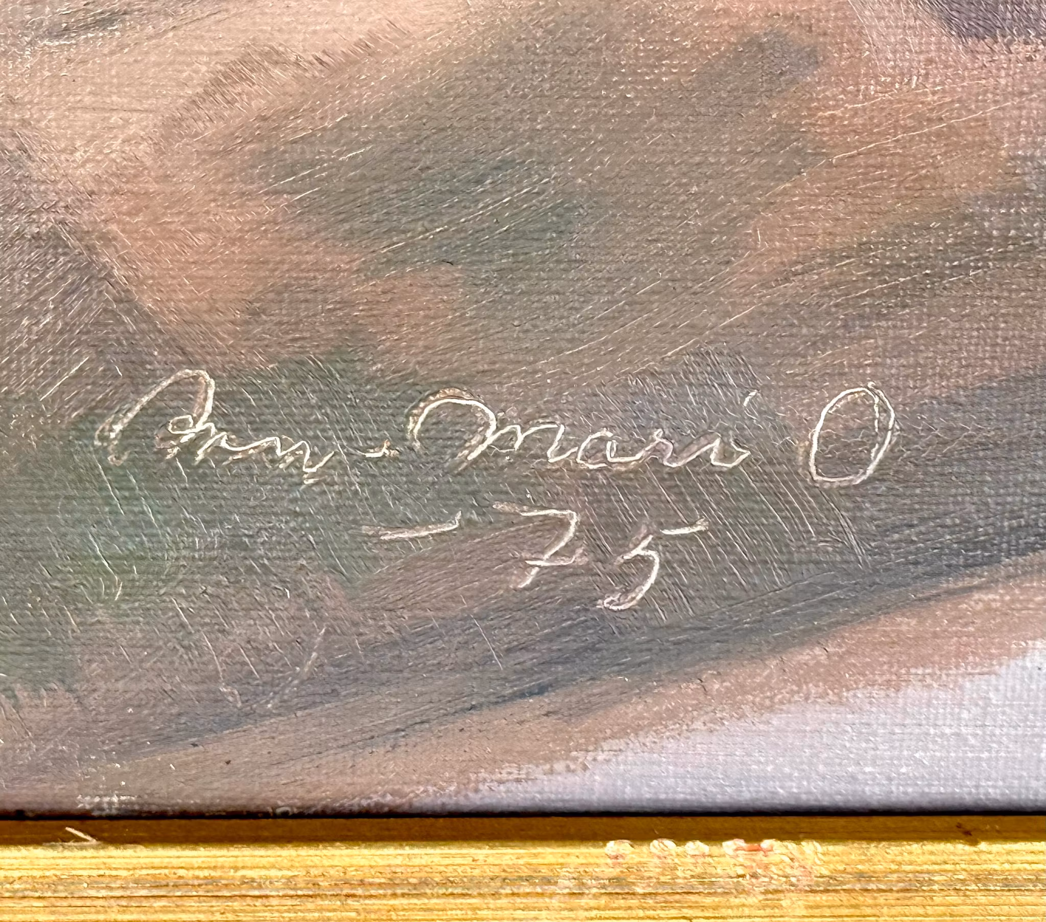 Ann Marie Olssen, Obraz olejny na płótnie, Podpisany