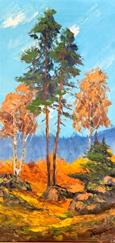 O. Harjanne, Öljymaalaus kankaalle, Signeerattu