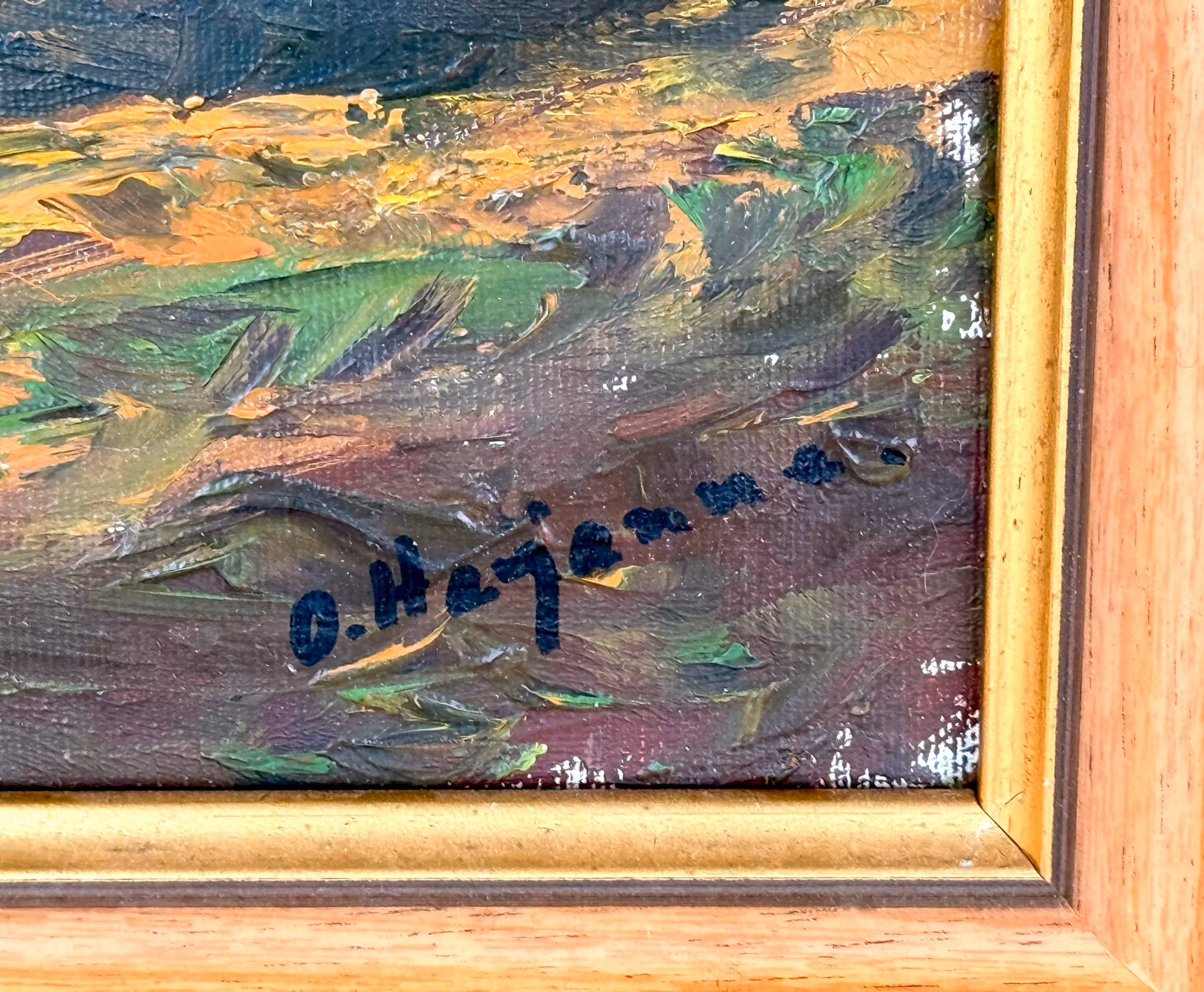 O. Harjanne, Oljemålning på duk, Signerad