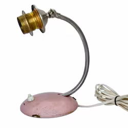 Table lamp 1930s/40s, Metal in pink color