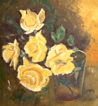 Lindström, Öljymaalaus paneelille, Signeerattu