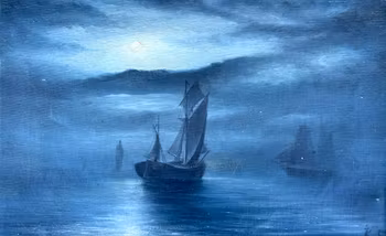 Tuntematon taiteilija, öljymaalaus paneelille, signeerattu