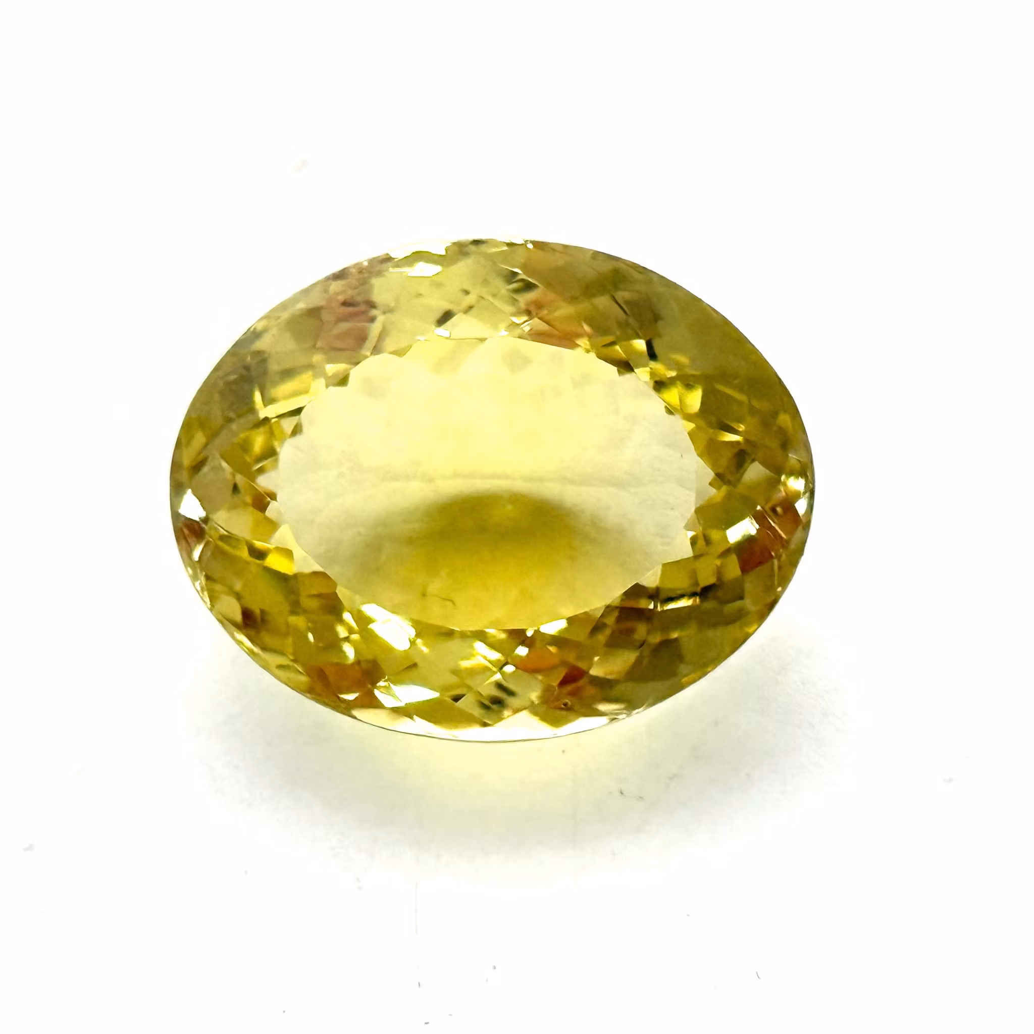 34,69 karat naturlig ubehandlet citrin med certifikat