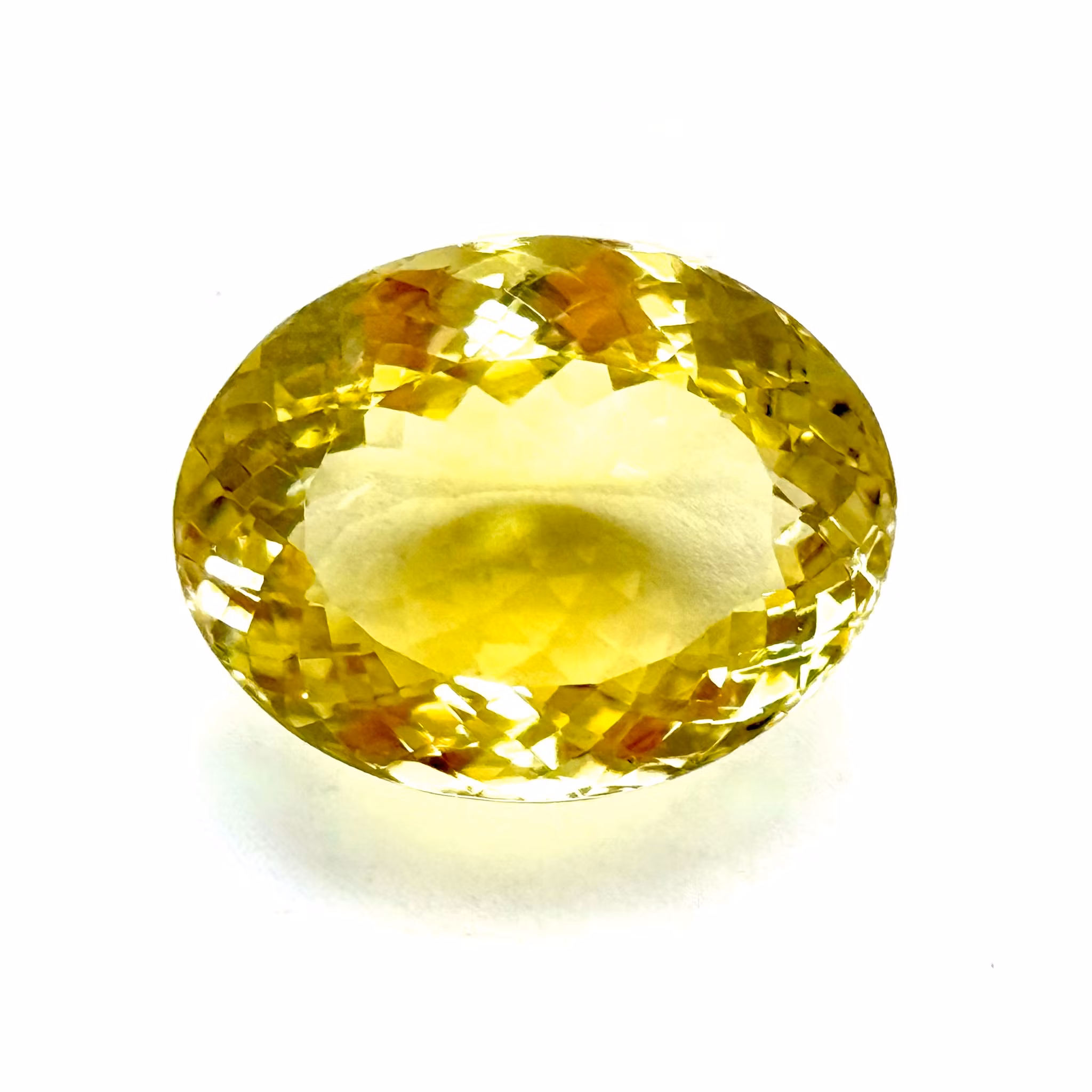 34,69 karat naturlig ubehandlet citrin med certifikat