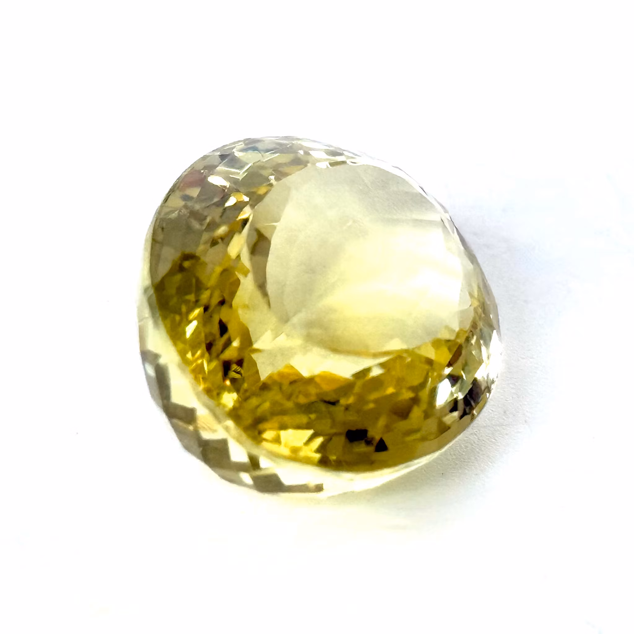 34,69 karat naturlig ubehandlet citrin med certifikat