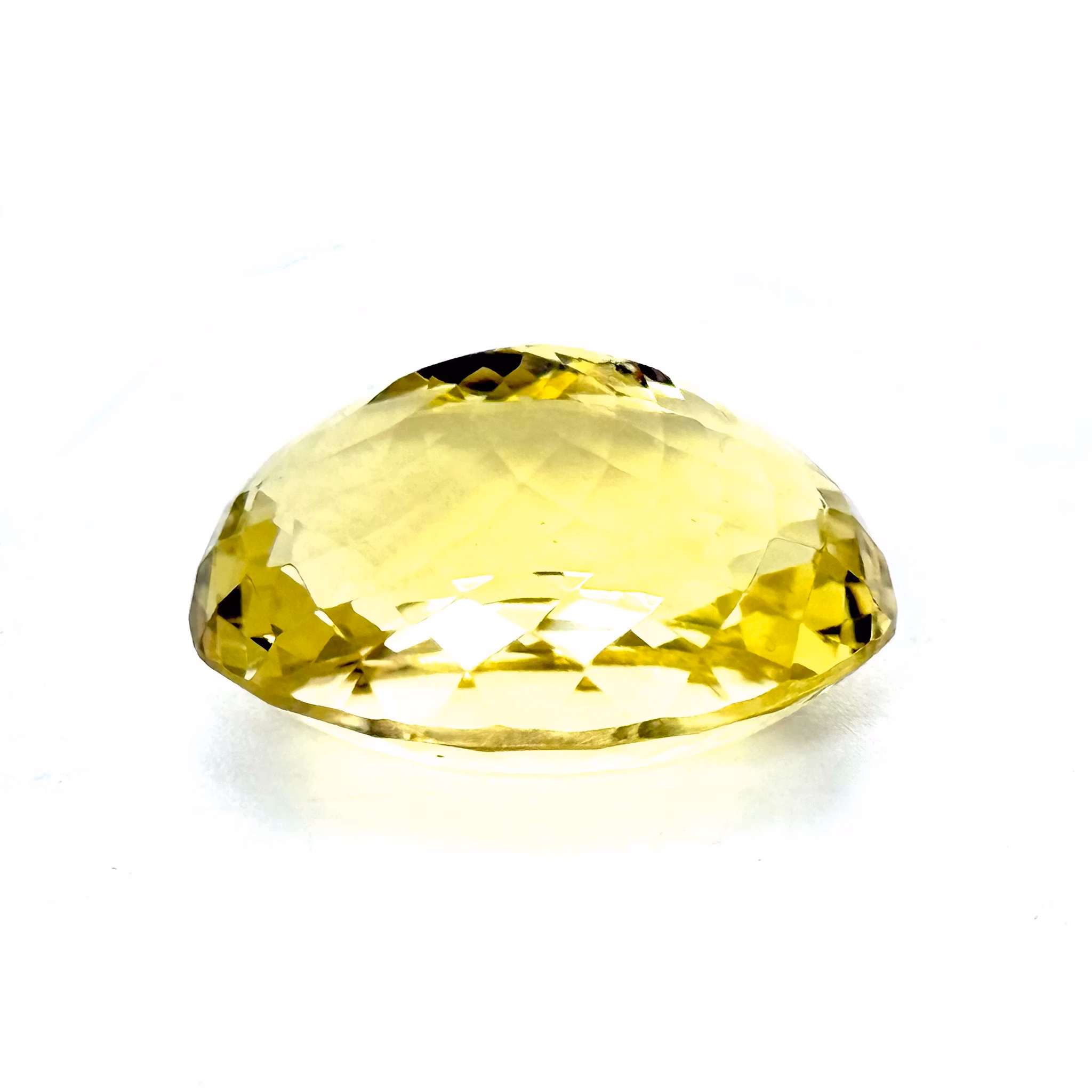 34,69 karat naturlig ubehandlet citrin med certifikat