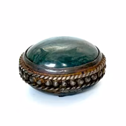 Anello in argento con agata verde antica