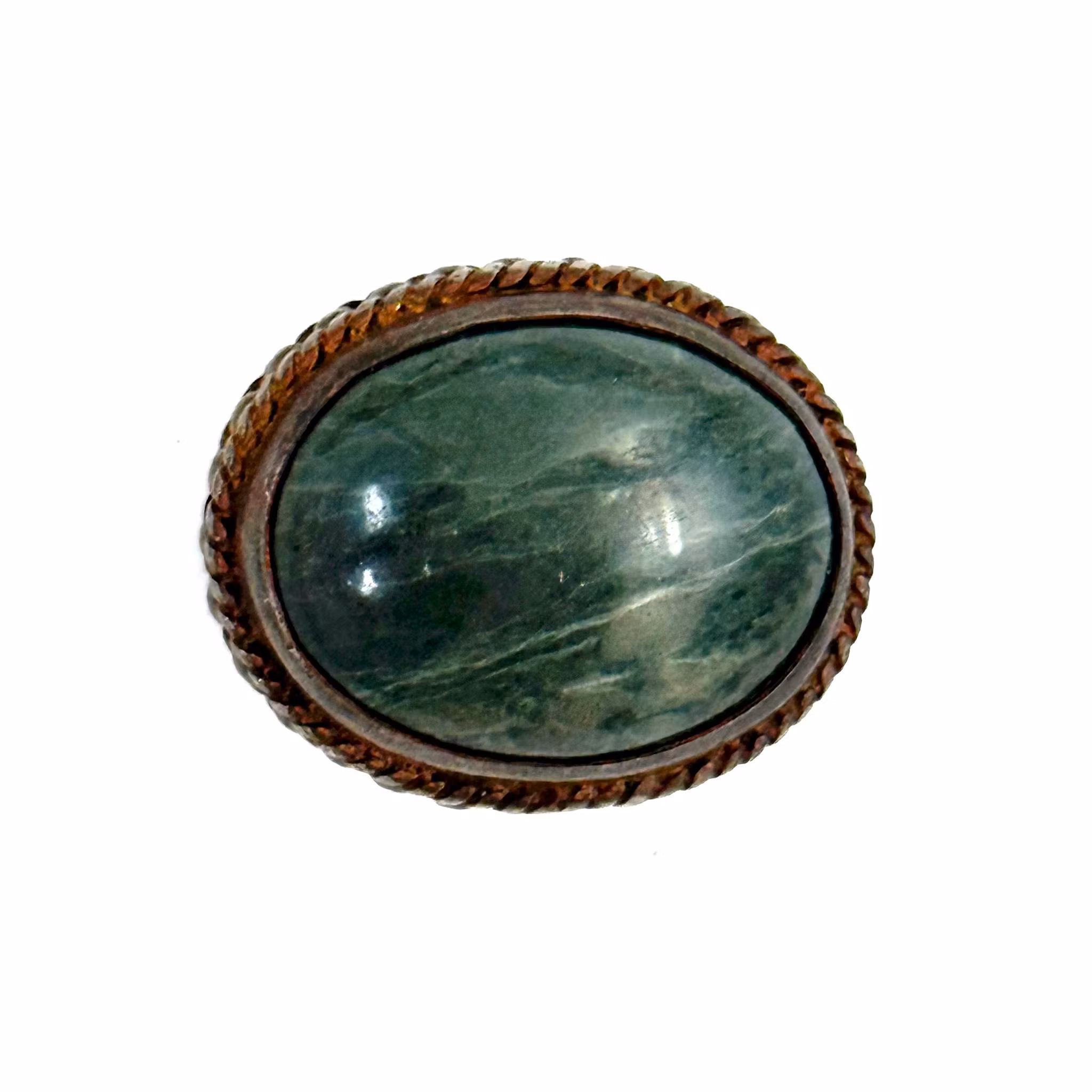Anello in argento con agata verde antica
