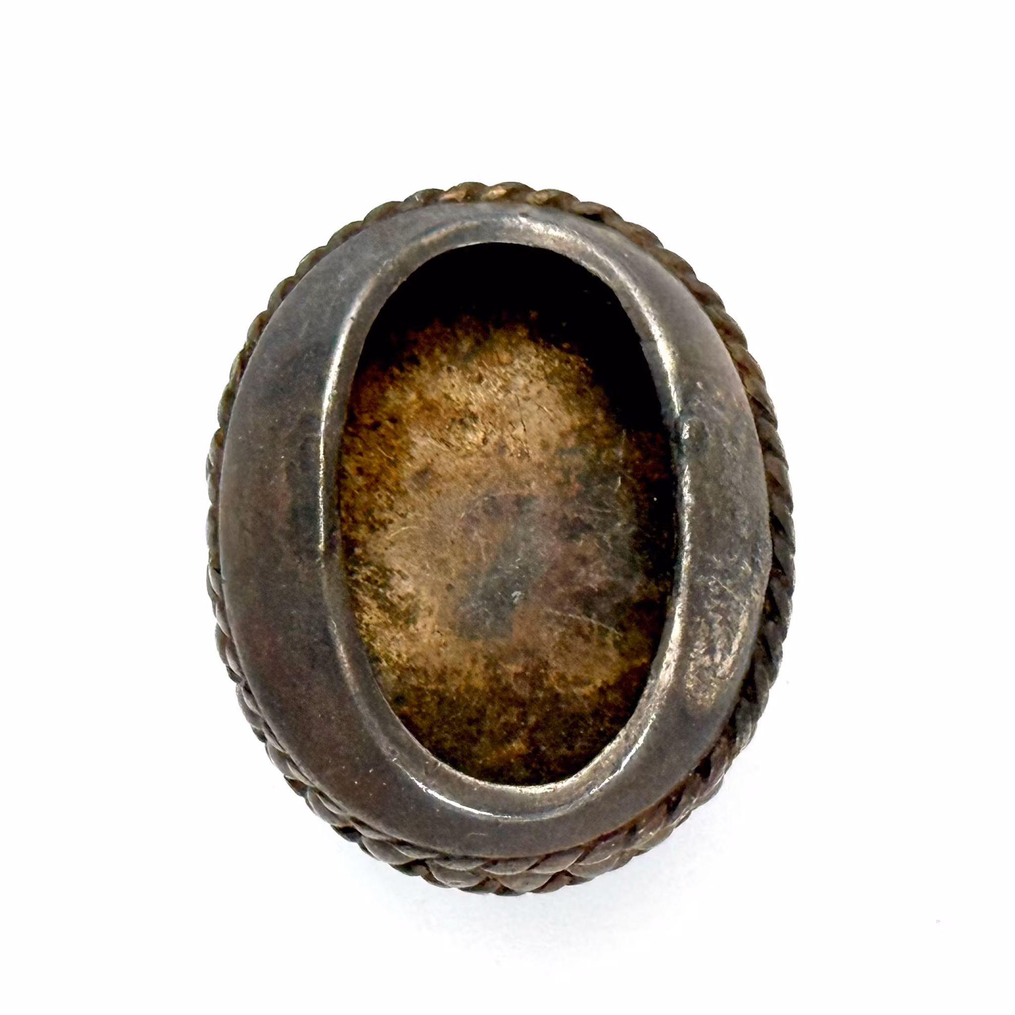 Anello in argento con agata verde antica