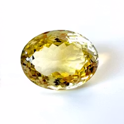 27.80 Karat naturlig obehandlad Citrin med certifikat
