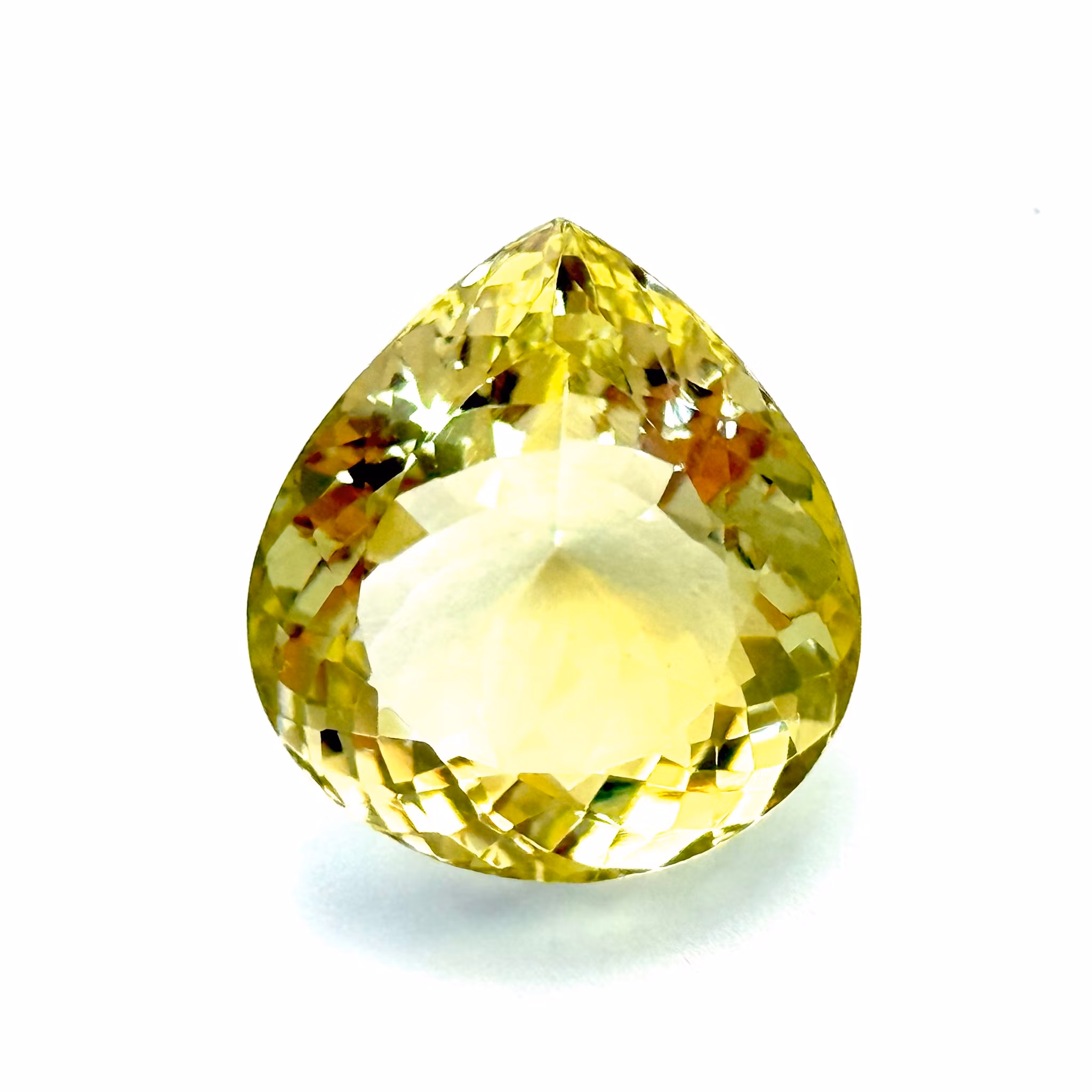 Citrine naturelle non traitée de 28,57 carats avec certificat