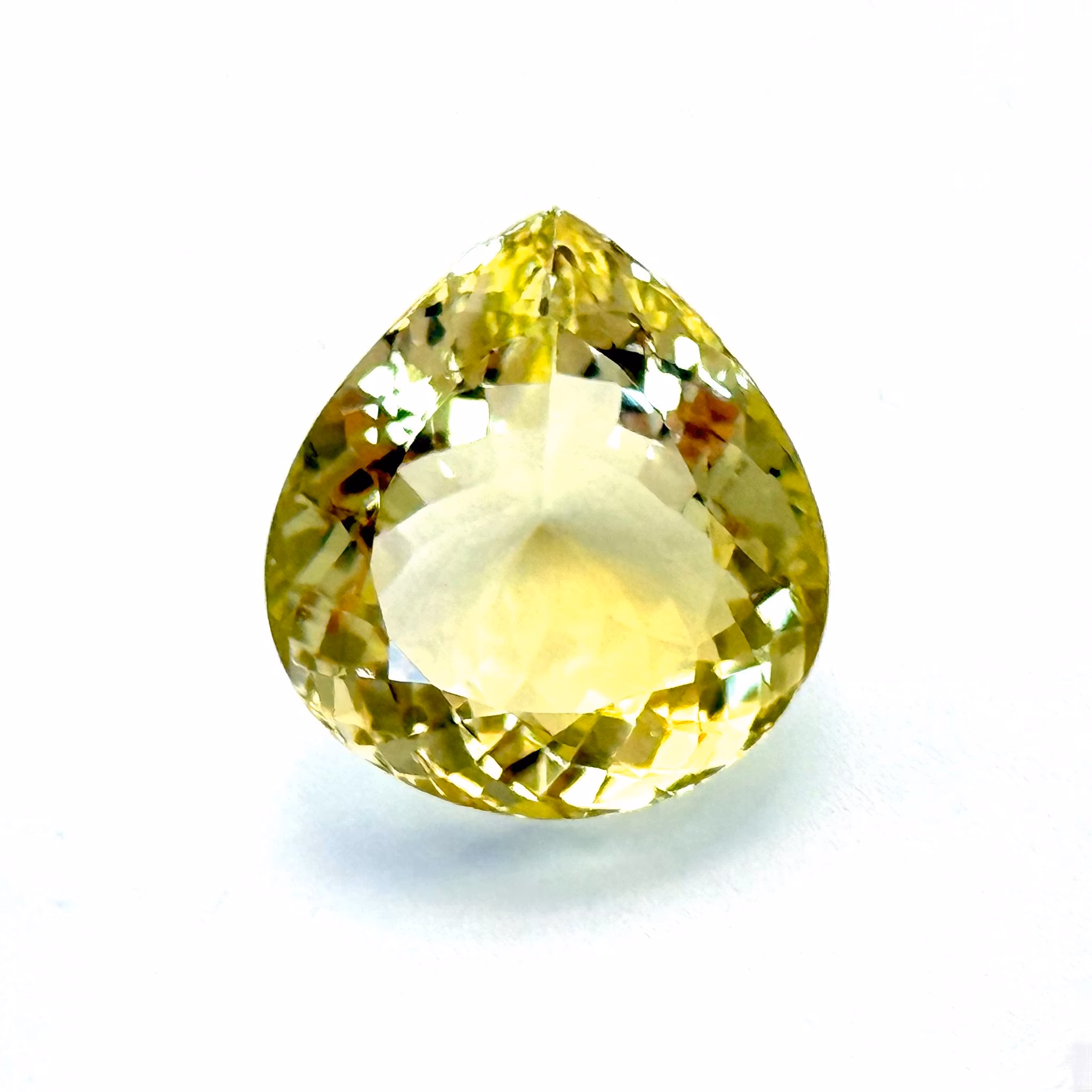 Citrine naturelle non traitée de 28,57 carats avec certificat