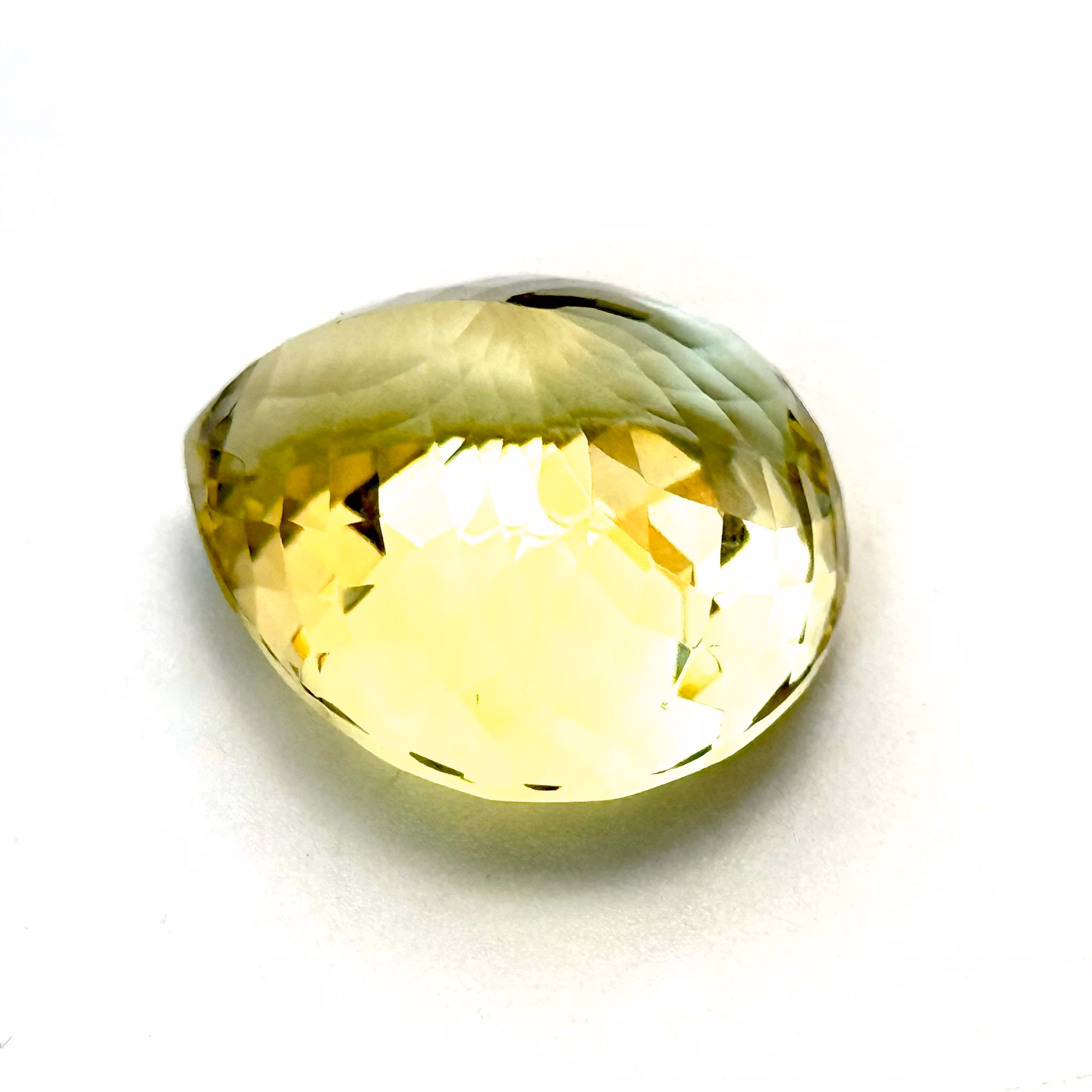 Citrine naturelle non traitée de 28,57 carats avec certificat