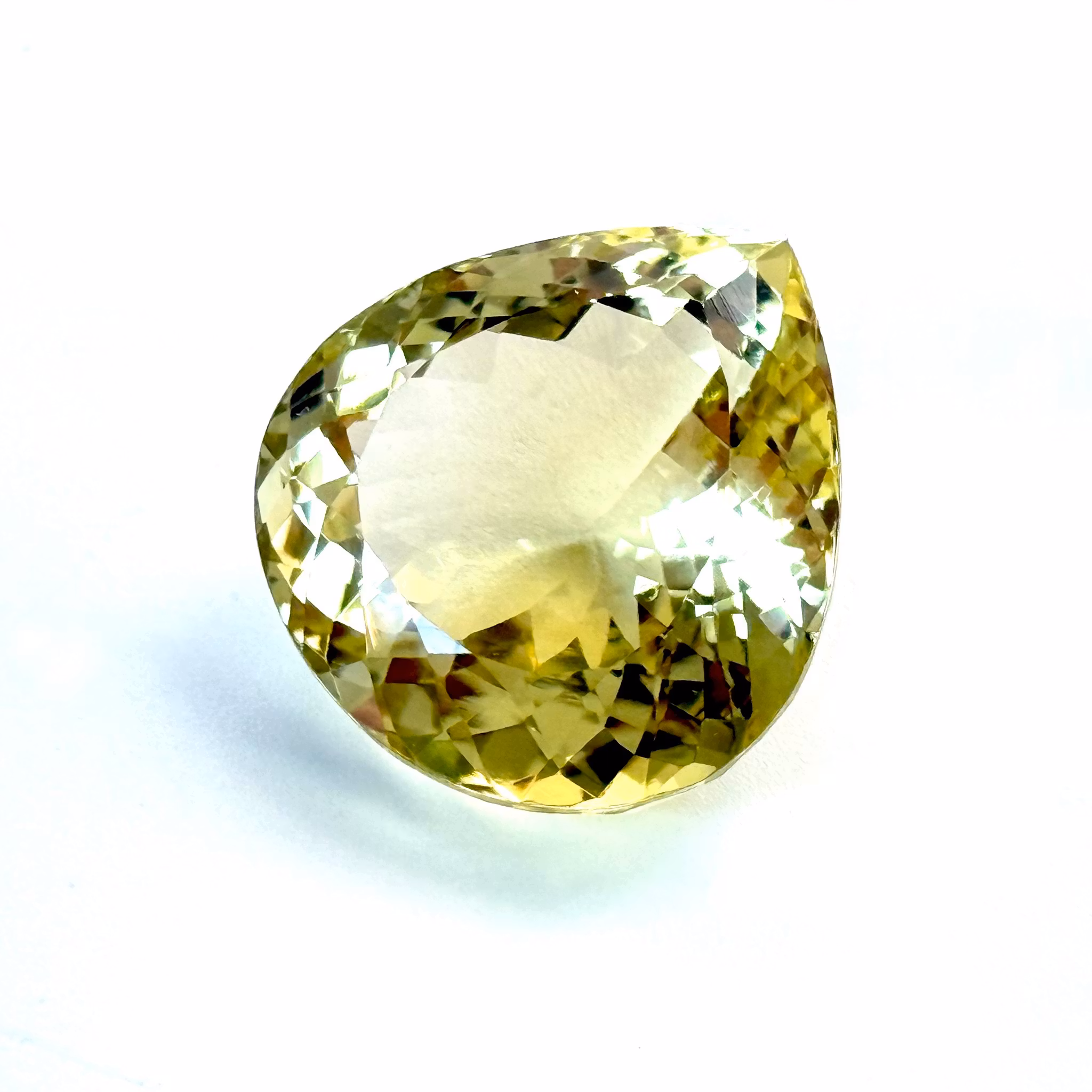 Citrine naturelle non traitée de 28,57 carats avec certificat
