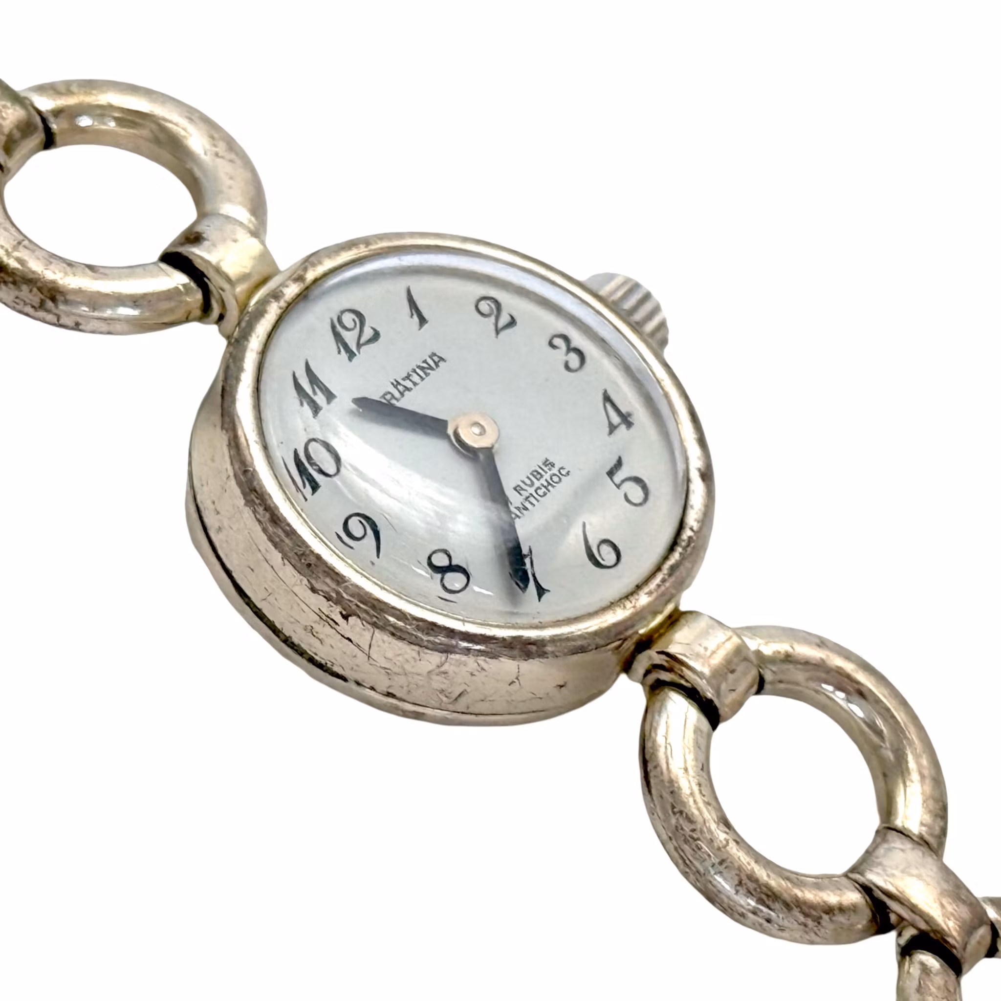 Prätina 17 rubis Antimagnetic, Silver dam armbandsur