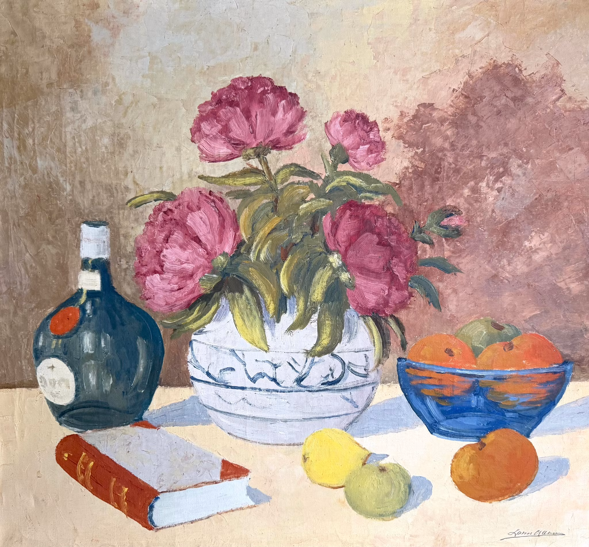 Lars Gunnarsson, Oliemaleri på lærred, Signeret