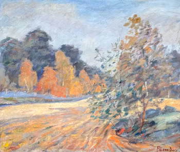 Folke Wilhelmsson Berg (Ruotsi 1896-1974). Öljymaalaus kankaalle, Signeerattu