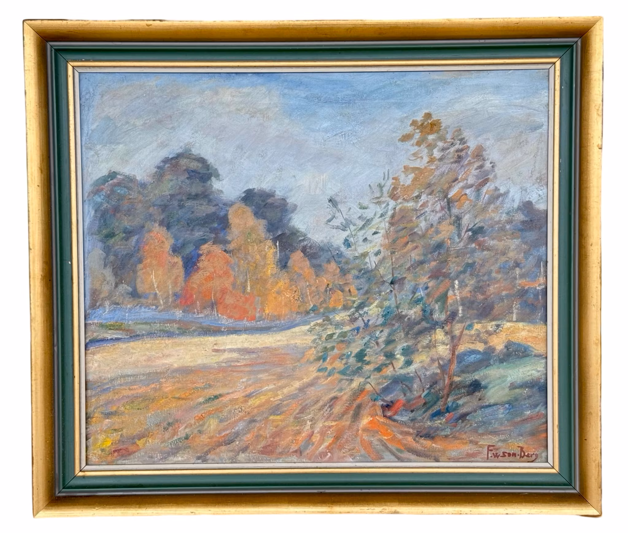 Folke Wilhelmsson Berg ( Sverige 1896-1974). Oljemålning på duk, Signerad