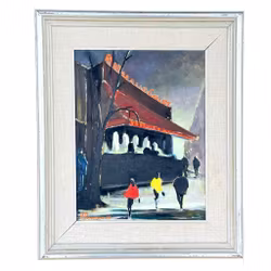 H. Persson, Dipinto ad olio su tavola, Firmato