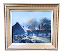 Lars Nordström (Suède, 1931-2001). Peinture à l'huile sur toile, signée