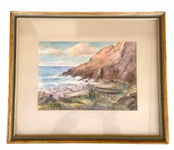 E.Dukkert, Akvarellmålning, Signerad