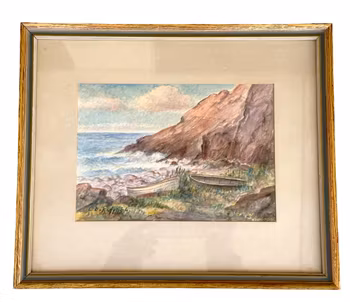 E.Dukkert, Akvarellimaalaus, Signeerattu