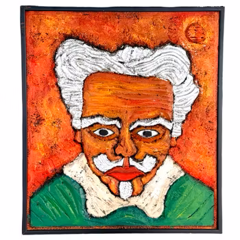 August Strindberg, Alf Stridfeldt (Ruotsi, 1933-2003). Seinään maalattu kohokuvio