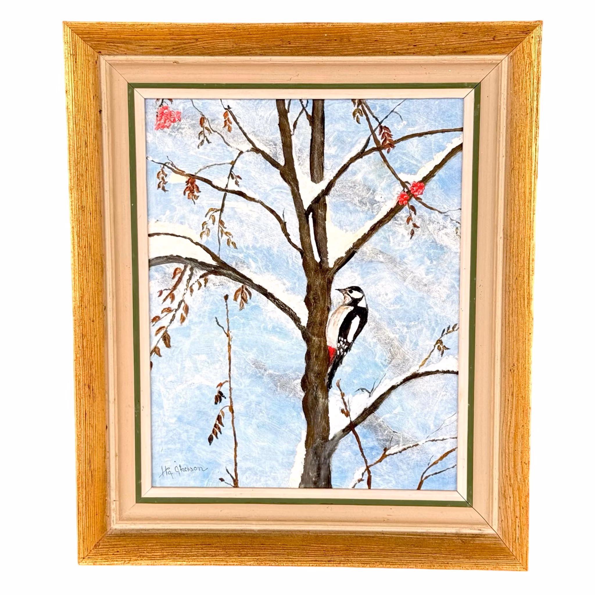 Hå Åkesson, Obraz olejny na desce, Sygnowany