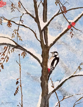 Hå Åkesson, Öljymaalaus paneelille, Signeerattu