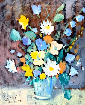 G. Lind, Öljymaalaus paneelille, signeerattu