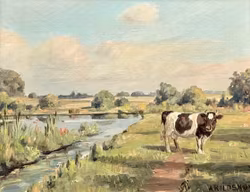 Max Arildskov ( Danmark 1896-1986). Oljemålning på duk, Signerad