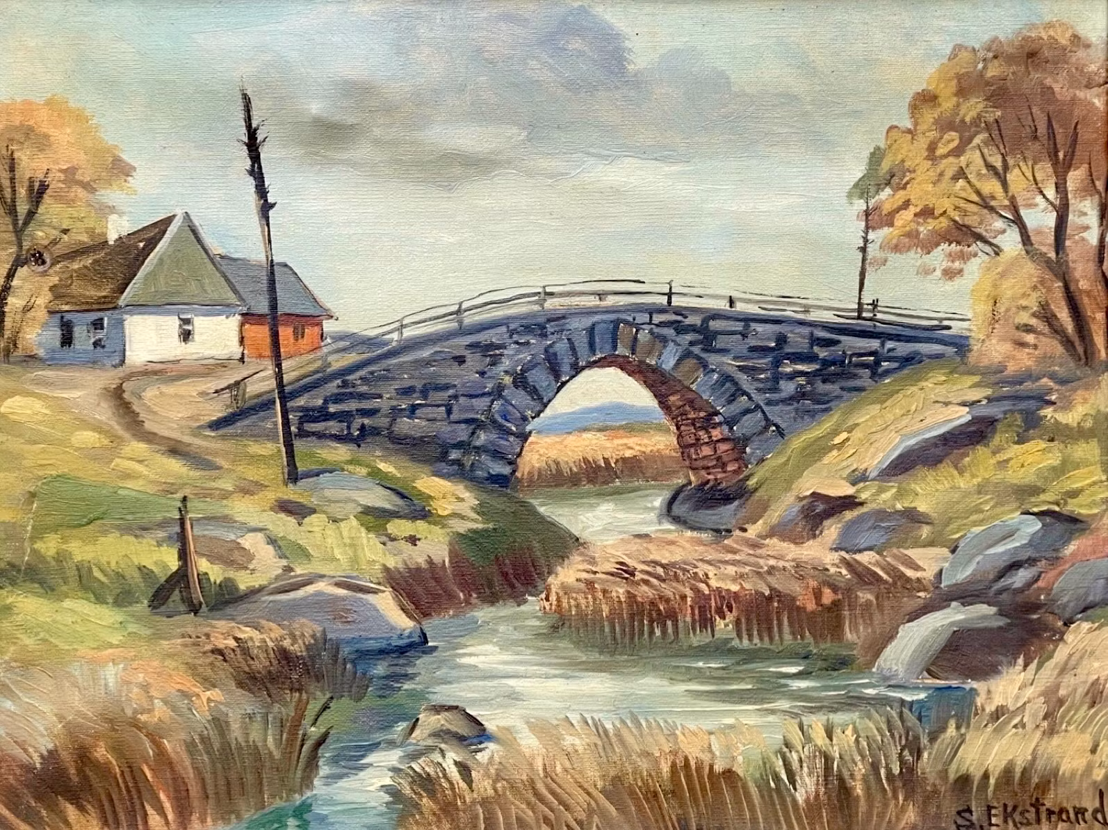 S. Ekstrand, Oil painting on canvas, Signed