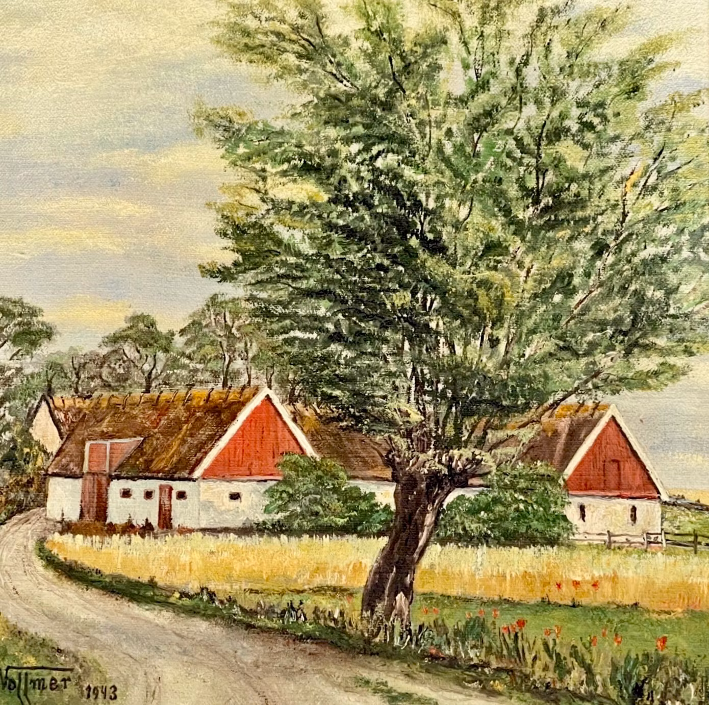 N. Wollmer, Öljymaalaus kankaalle, signeerattu